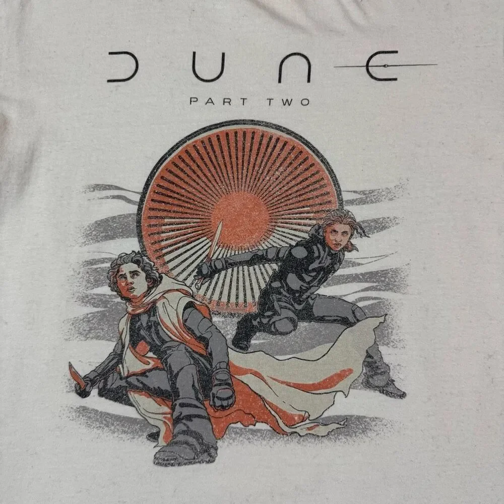 Regal Cinemas Dune Part 2 Promo Graphic Tee Shirt Size Large Light Beige Merch - Picture 2 of 5